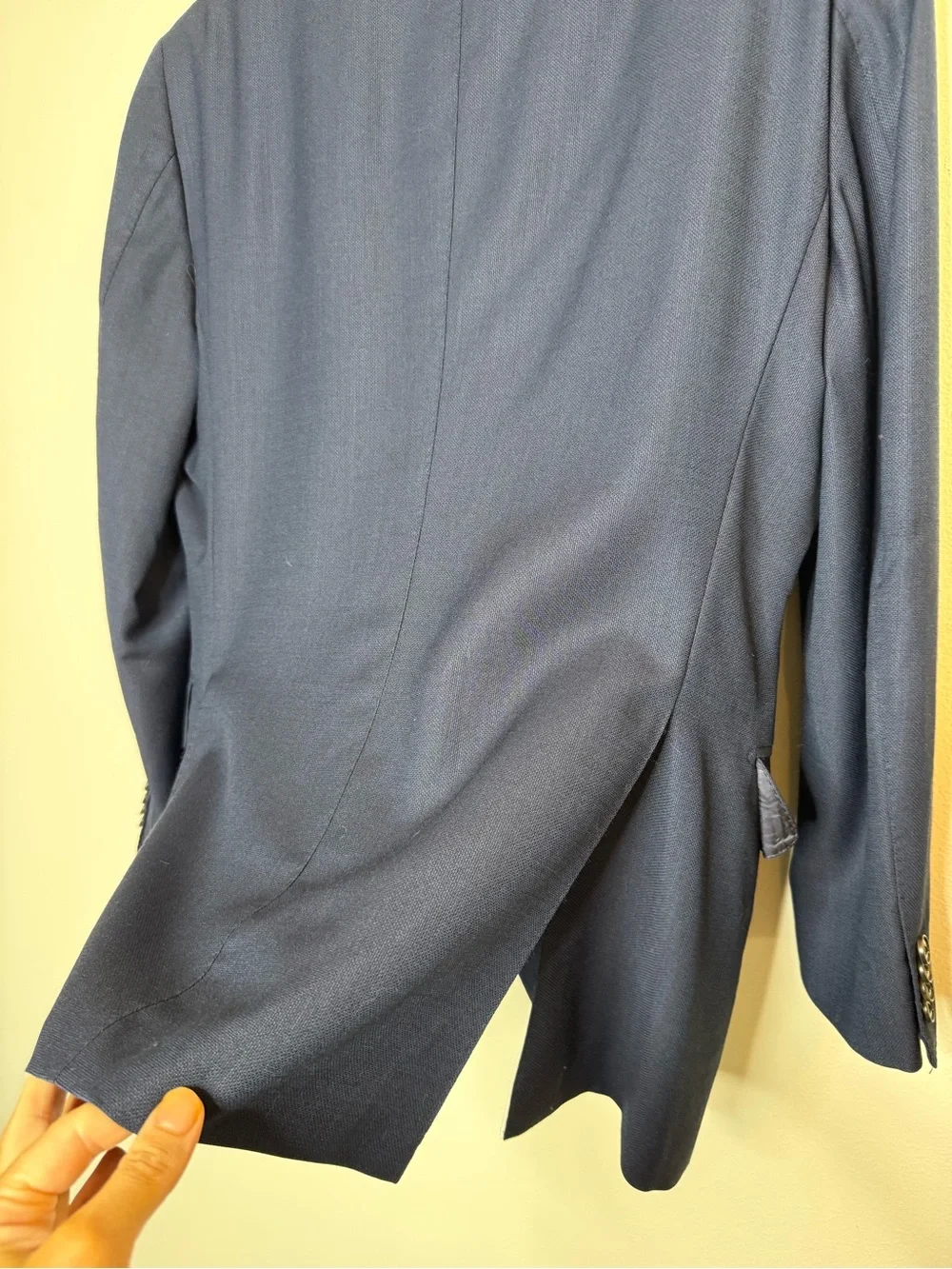 Suit Supply Lazio Single Breasted Slim Cut 100% Reda Wool Navy Blue Sport Coat